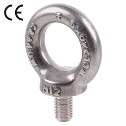 Ringschrauben DIN 580, Edelstahl rostfrei, geschmiedet, mit CE-Kennzeichen, Produktphoto