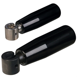 Umleggriff NG Ausführung N   Griffdurchmesser 28mm  Gewinde M8   mit drehbarem Ballengriff aus Kunststoff   Mechanik aus Edelstahl, Produktphoto
