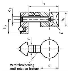 MAE 657.8 Universalverbinder für Konstruktionsprofile, i-Baukasten, Technische Zeichnung